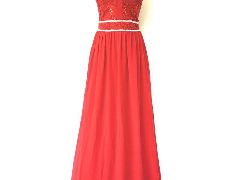 Vestido formal largo rojo