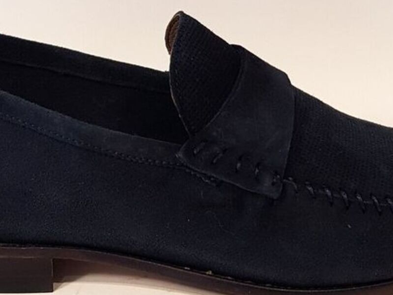 Mocasines de Gamuza Azul
