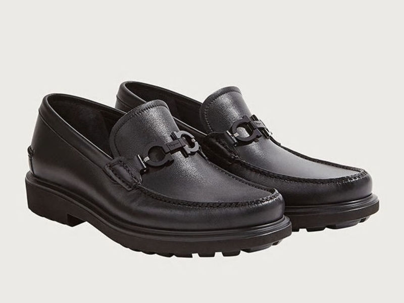 Mocasín con Gancini Bit - Negro