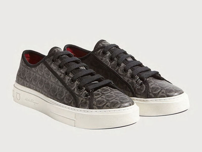 Sneakers Gancini - Gris / Negro