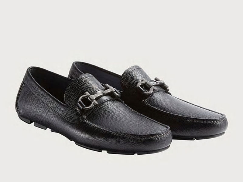 Mocasín Driver con Gancini Bit - Negro
