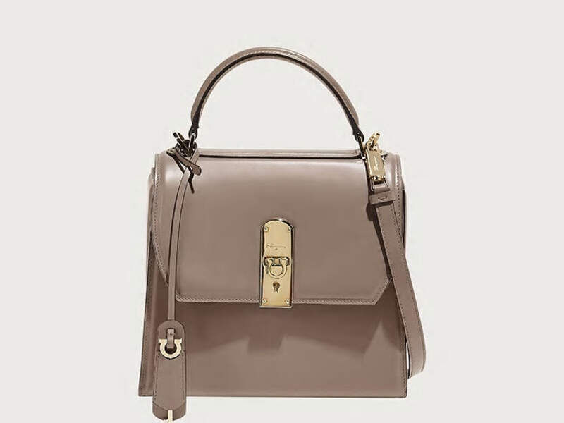 Ferragamo Boxyz bag mediana - Caraway Seed