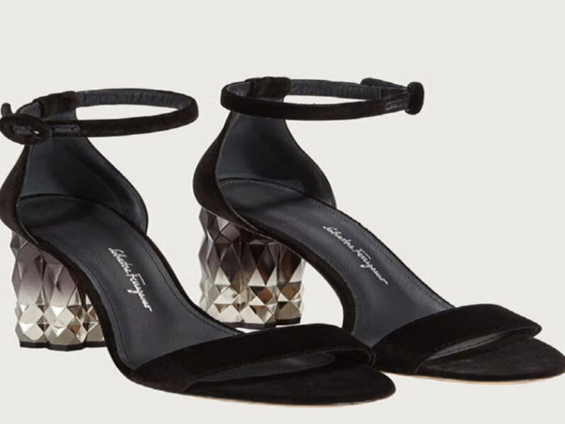 Sandalias refracted heel - Negro