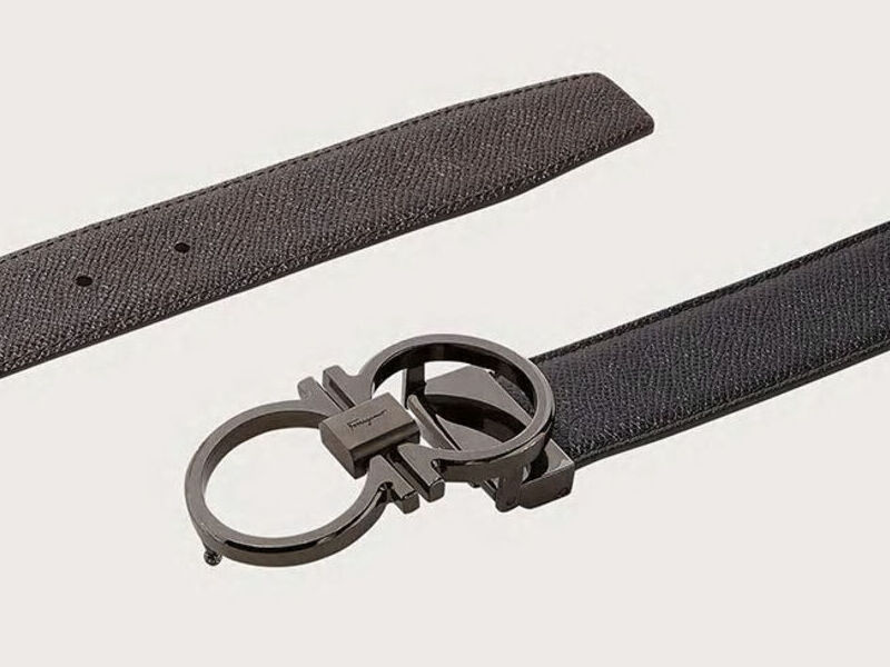 Cinturón Ajustable Gancini - Negro/Café Moro - Salvatore Ferragamo | SARTORIAL
