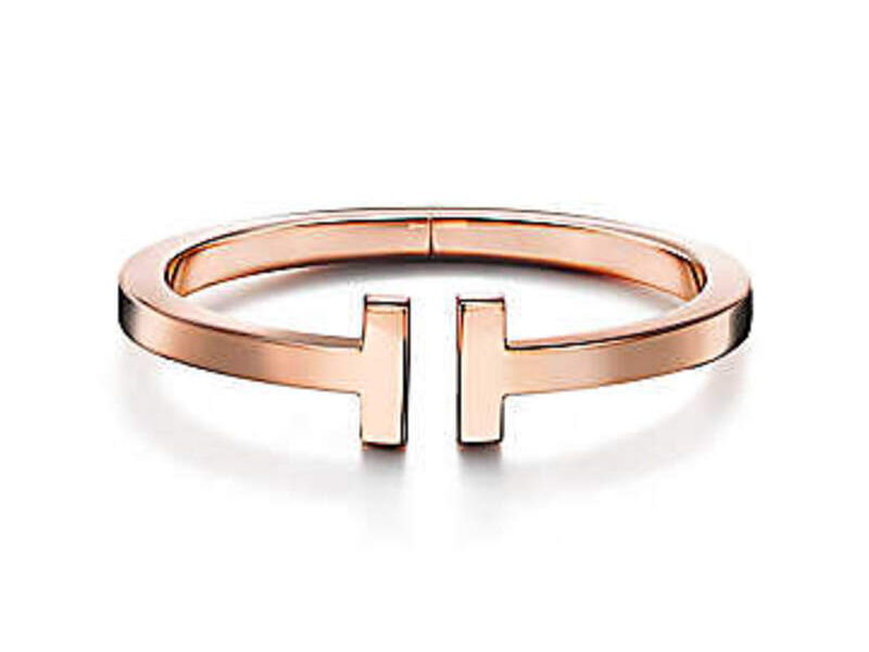 Brazalete Tiffany T Oro rosa 18k Square MD