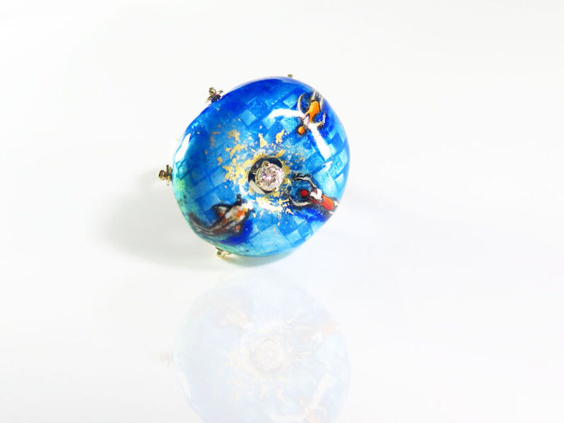 Anillo esmaltado a fuego