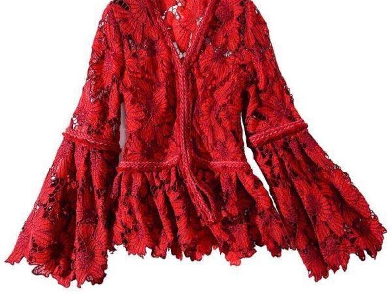 Blusa Roja de Diseño Exclusivo 