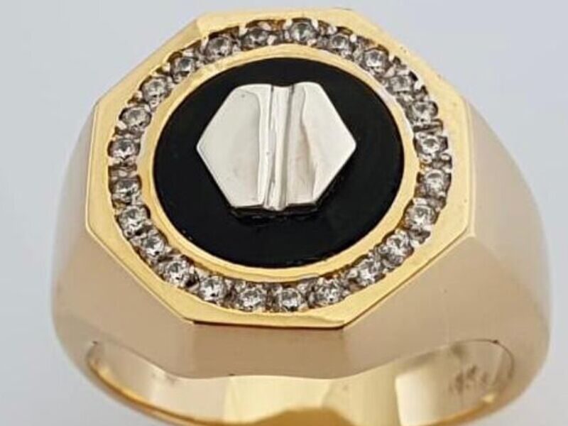 Anillo 2 Grado oro 18 klts