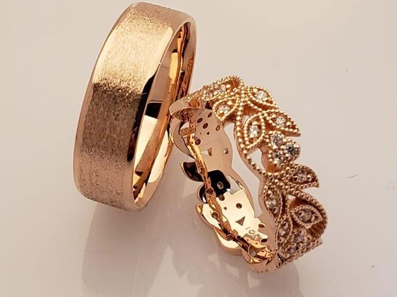 Anillos 2 matrimonio oro 18 klts