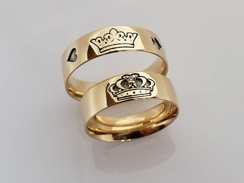 Anillos 3 matrimonio oro 18 klts