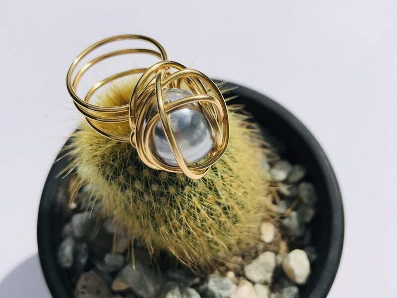 Anillo de perla Majórica