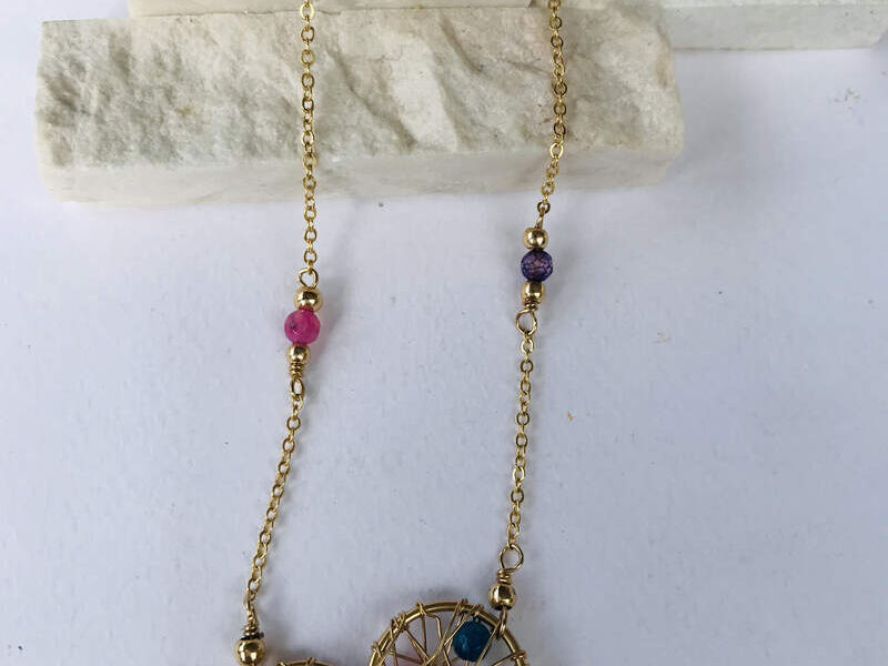 Collar corazón atrapasueño